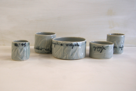 Wylan etched porcelain pots